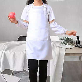 Kid' Chef Apron Skin friendly Children’Bib with Pocket Kitchen Apron for Cooking, Baking, Painting, Training Wear