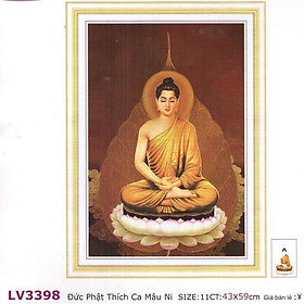 Mua Tranh thêu chữ thập Đức Phật Thích Ca Mâu Ni LV3398 (43x59) chưa thêu