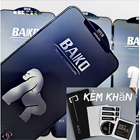 Mua Cường lực siêu bền kèm màng loa chống bám bụi vân tay Hàng Chính Hãng Baiko cho iphone