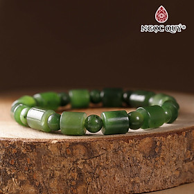 Vòng ngọc bích 8mm mệnh hỏa, mộc - Ngọc Quý Gemstones