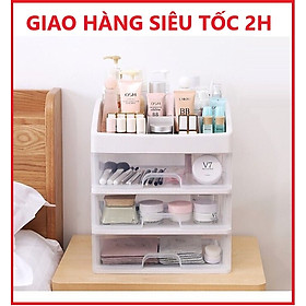 Kệ tủ đựng Mỹ phẩm ,dụng cụ makeup, trang sức 4 tầng bằng Nhựa cao cấp trong suốt (Có hình chụp thật thực tế Sản phẩm)