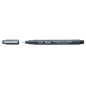 Bút Fineliner đi nét Pentel Pointliner Water & Fade Resistant - 0.8mm - Màu đen (Black)