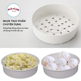 Mua Khay hấp thức ăn nhựa Việt Nhật hình tròn (MS 2331/5615) Xửng hấp đồ ăn  bánh bao  xôi ..an toàn tiện lợi