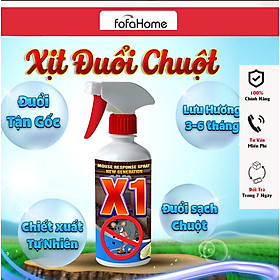 Chai Xịt Đuổi Chuột, Côn Trùng X1 - Thảo Dược An Toàn, Tặng Kèm Vòi Xịt Hết Chuột Chỉ Sau 1 Lần Xịt
