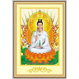 Mua Tranh thêu PHẬT QUAN ÂM 53568 (40x60cm) chưa thêu 5d