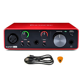 Focusrite Scarlett Solo Gen 3 Sound Card Âm Thanh Hàng Chính Hãng - Focus USB Audio Interface SoundCard (3rd - Gen3) - Kèm Móng Gẩy DreamMaker