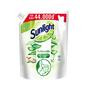 Nước Rửa Chén Bát Sunlight Thiên Nhiên Muối Khoáng & Lô Hội - Túi 3.4KG