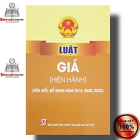 Sách – Luật Giá (hiện hành) (sửa đổi bổ sung năm 2014, 2020, 2022)