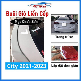 Đuôi gió sau xe liền cốp City 2021-2022-2023 hàng mộc chưa sơn