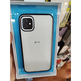 Ốp lưng silicon viền màu lưng nhám KST dành cho iphone 11 - Hàng Chính Hãng