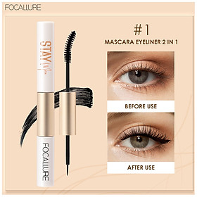 Mascara Kiêm Bút Kẻ Mắt / Chuốt Mi Dạng Sợi Focallure 2 Trong 1 Chống Thấm Nước Lâu Trôi 28g