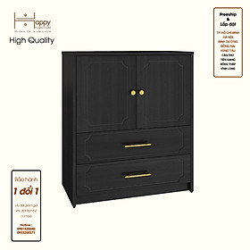 [Happy Home Furniture] NERIS, Tủ lưu trữ 2 cửa mở - 2 ngăn kéo, 70cm x 36cm x 80cm ( DxRxC), TCM_146
