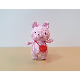 Thú len handmade amigurumi, đan móc thú len. Chú lợn hồng đáng yêu quà tặng an toàn cho bé