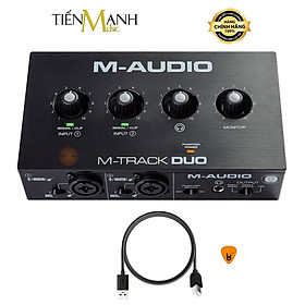 Soundcard M-Audio M-Track Duo - Bộ Thu Âm Thanh Và Livestream MAudio MTrack Audio Interface Sound Card M Track Hàng Chính Hãng - Kèm Móng Gẩy DreamMaker - Tiến Mạnh Mus