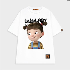 Áo đôi áo thun tay lỡ áo phông trơn unisex phom rộng oversize in hình in hình búp bê nhân vật hoạt hình dễ thương