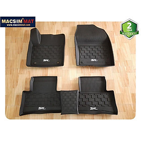 Thảm lót sàn xe ô tô Toyota Corolla Cross Nhãn hiệu Macsim 3W chất liệu nhựa TPE đúc khuôn cao cấp - màu đen