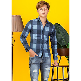 Áo sơ mi Caro Titishop SM1166 Xanh