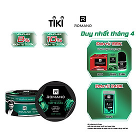 Sáp tạo kiểu tóc giữ nếp tự nhiên Romano Restyleable Matte Wax 68g/hộp 