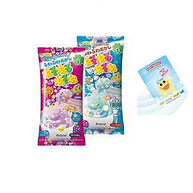 Combo kẹo popin cookin nerunerunerune : vị soda + vị grape - Tặng 2 bộ thẻ học tiếng anh