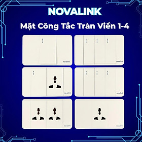 Công tắc hạt dài tràn viền 1 2 3 4 hạt Novalink A5 – Mặt công tắc cao cấp cho nhà hiện đại, Hàng chính hãng