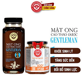 Combo mật ong rừng cao thảo dược Honimore Gentleman và mật ong rừng nguyên chất 670g - tăng cường bản lĩnh đàn ông