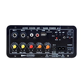 5 Inch 220V Stereo Bluetooth Amplifier Bass Power AMP Handsfree USB AUX