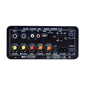 5 Inch 220V Stereo Bluetooth  Bass Power AMP Handsfree USB AUX