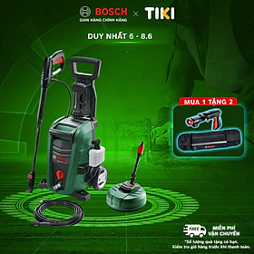 Máy phun xịt rửa Bosch Universal Aquatak 125 kèm Phụ kiện chà rửa sân Aquasurf 250 và Ống nước nối dài Bosch 6m