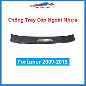 Ốp chống trầy cốp ngoài nhựa đen cho Fortuner 2009-2010-2011-2012-2013-2014-2015 phản quang trang trí bảo vệ xe