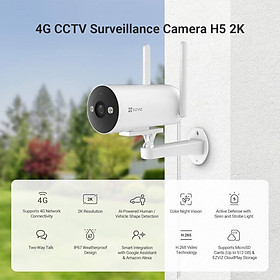 Mua Camera ngoài trời không dây EZVIZ H5 DÙNG SIM 4G 2K  cảnh báo bằng còi và đèn chớp - hàng chính hãng