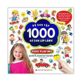 Sách - Bộ sưu tập 1000 đề can lấp lánh (2-8 tuổi) - QUYỂN 1 : nhanh tay nhanh mắt (TẶNG 8 TRANG STICKER)