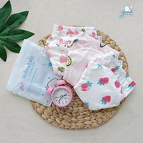 Quần Bỏ Bỉm Goodmama Chính Hãng chất liệu Cotton 6 Lớp Size 80/90/100/110 Cho Bé Size 80,90,100,110