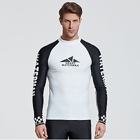 Men's Long Sleeve Rashguards Swimsuit Top Spandex Elastic Snorkeling Beach Sun Protection Surf Clothing