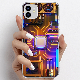 Ốp lưng cho iPhone 11 nhựa TPU mẫu Chip CPU máy tính