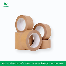 BKGN - 4.5cm x 35m - Cuộn băng keo giấy Kraft da bò - băng dính Kraft đóng hàng