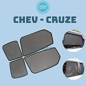 Che Nắng Nam Châm Xe Cruze 2009 đến 2020 + kèm Khay rèm Bộ 4 Tấm Có Sẵn Nam Châm Hút Mạnh chuẩn form xe
