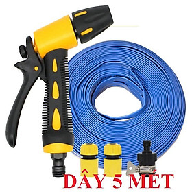 Mua Bộ dây vòi xịt nước rửa xe tưới cây . tăng áp 3 lần loại 3m 5m 206319 cút sập cút nối nhựa đen+ tặng móc khoá