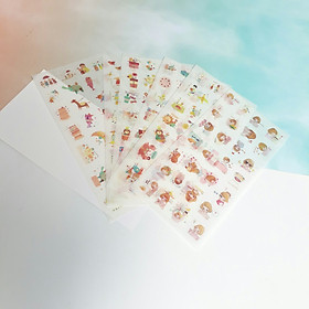 Bộ 6 Tấm Sticker Xứ Sở Muôn Màu
