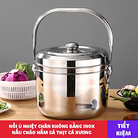 Nồi ủ nhiệt chân không đế gang 9L  kho cá hầm xương luộc gà cho bếp ga bếp từ bếp hồng ngoại