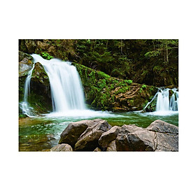 3D Aquarium Background Poster   Tank Sticker Ornament Waterfall 61x30cm