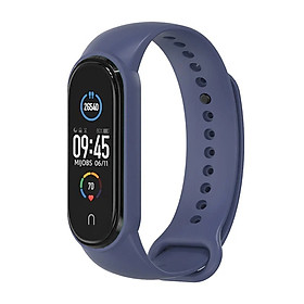 Dây đeo thay thế cho Xiaomi Miband 5 nhựa dẻo TPU Trơn nhiều màu Mijobs - Hàng Nhập Khẩu