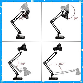 Đèn bàn học tập, làm việc, có chân kẹp bàn kiểu dáng Pixar + Tặng 1 bóng LED 7W vàng - Hàng Chất Lượng