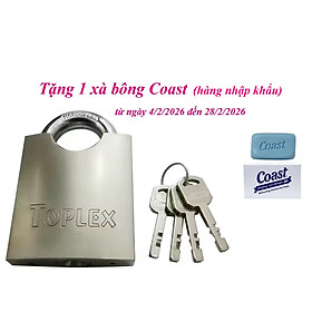 Ổ khóa TOPLEX 1202A-60mm cao cấp, khóa an toàn, chống cắt, chống chìa giả, chất liệu hợp kim thép, lõi hợp kim đồng.