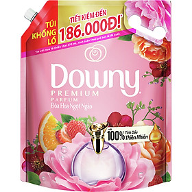 Nước Xả Vải Downy Tinh Dầu Thiên Nhiên - Đóa Hoa Ngọt Ngào Túi 3L