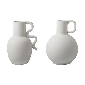 2x Ceramic Vase Decorative Art Vases Flower Vase Tabletop
