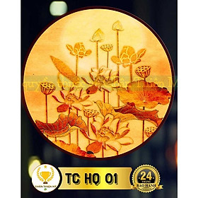 Đèn Thờ Hào Quang Trúc Chỉ In Tròn_M0106