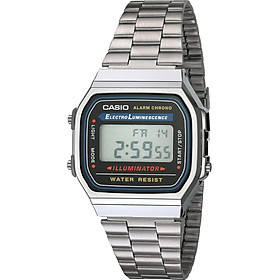 Đồng Hồ Đeo Tay Điện Tử Casio Illuminator A168WA-1 - Màu Bạc - Pin 7 Năm