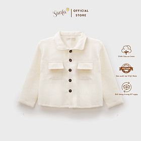 Áo Khoác Nhung Tăm Dáng Rộng Phong Cách Hàn Quốc Cho Bé - PIQUE COAT - CDC003 - SAOLA CLOTHING