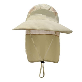 Sun Hat Neck Flap Fishing Hat Sun Protection Cap Summer Cap Casual Mesh Hat Bucket Hat for Women Men Unisex Adults Backpacking Camping Beach