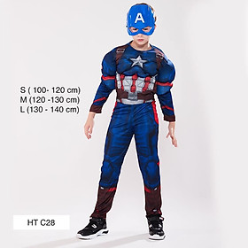 Bộ đồ hóa trang Captain America đội trưởng Mỹ cho bé trai